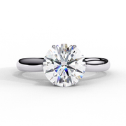 solitaire round cut lab grown diamond engagement ring
